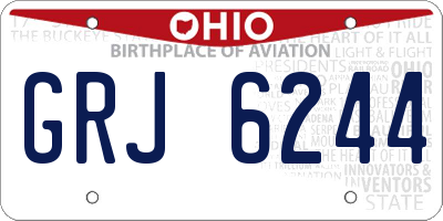 OH license plate GRJ6244
