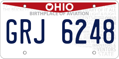 OH license plate GRJ6248