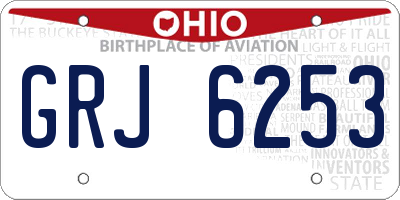 OH license plate GRJ6253