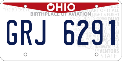 OH license plate GRJ6291