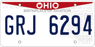 OH license plate GRJ6294