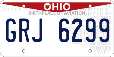 OH license plate GRJ6299