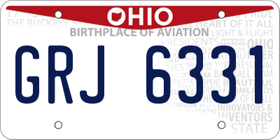 OH license plate GRJ6331