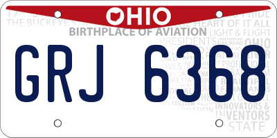 OH license plate GRJ6368