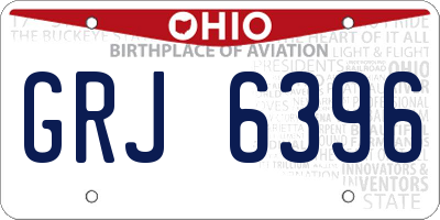 OH license plate GRJ6396