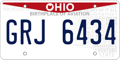 OH license plate GRJ6434