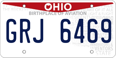 OH license plate GRJ6469