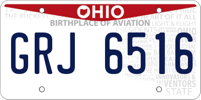 OH license plate GRJ6516