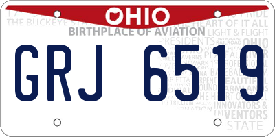 OH license plate GRJ6519