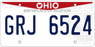 OH license plate GRJ6524