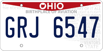 OH license plate GRJ6547