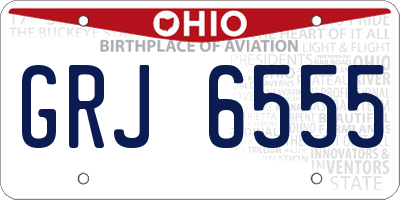 OH license plate GRJ6555