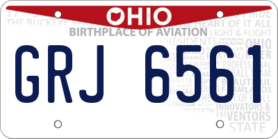 OH license plate GRJ6561