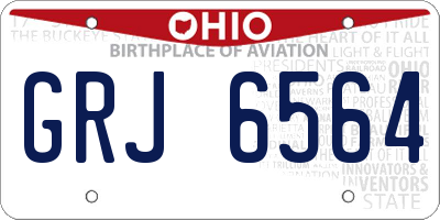 OH license plate GRJ6564
