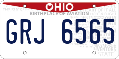 OH license plate GRJ6565