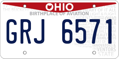OH license plate GRJ6571