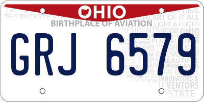 OH license plate GRJ6579