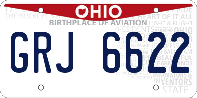 OH license plate GRJ6622