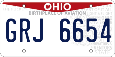 OH license plate GRJ6654
