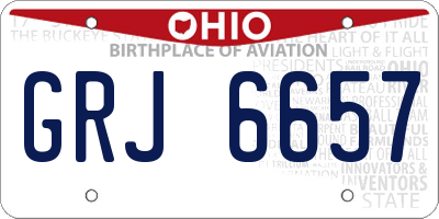 OH license plate GRJ6657