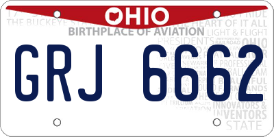 OH license plate GRJ6662