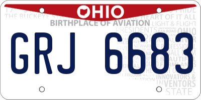 OH license plate GRJ6683