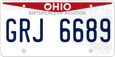 OH license plate GRJ6689