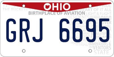 OH license plate GRJ6695