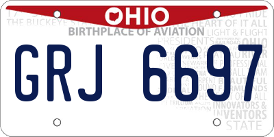 OH license plate GRJ6697