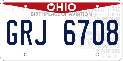 OH license plate GRJ6708