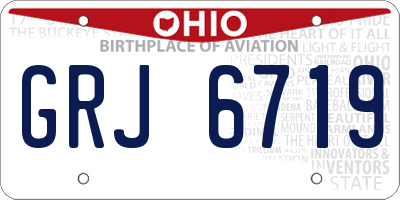 OH license plate GRJ6719
