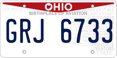 OH license plate GRJ6733