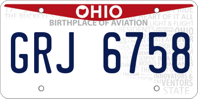 OH license plate GRJ6758
