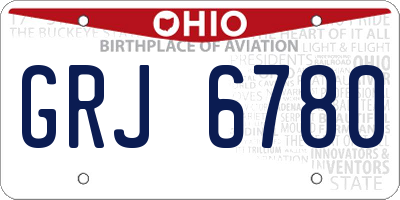 OH license plate GRJ6780