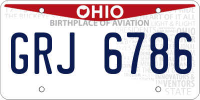 OH license plate GRJ6786