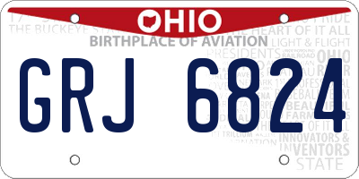 OH license plate GRJ6824