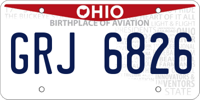 OH license plate GRJ6826