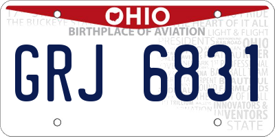 OH license plate GRJ6831