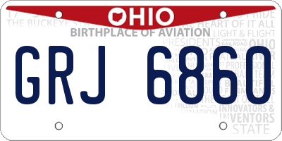 OH license plate GRJ6860