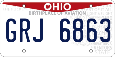 OH license plate GRJ6863