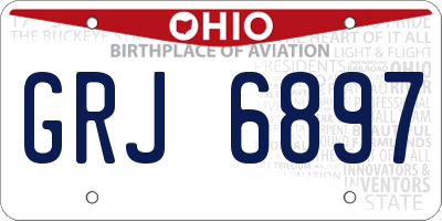 OH license plate GRJ6897