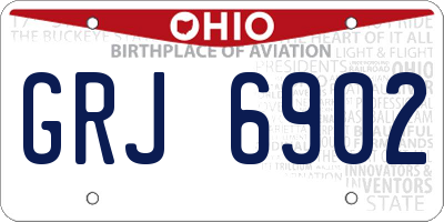 OH license plate GRJ6902