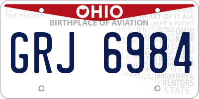 OH license plate GRJ6984