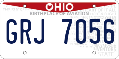 OH license plate GRJ7056