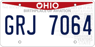 OH license plate GRJ7064