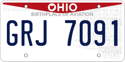 OH license plate GRJ7091
