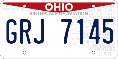 OH license plate GRJ7145