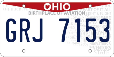 OH license plate GRJ7153