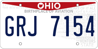 OH license plate GRJ7154