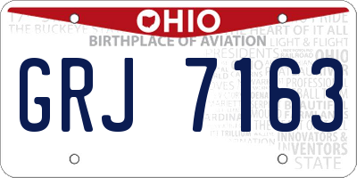 OH license plate GRJ7163